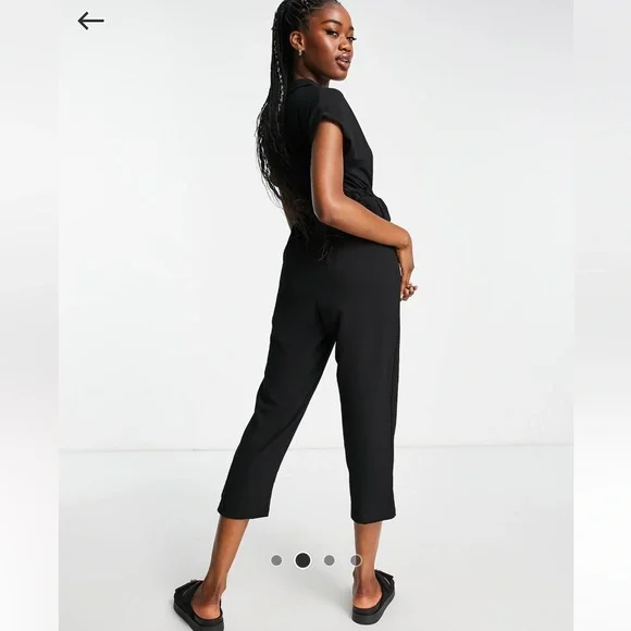 New Look cap sleeve button up jumpsuit - Picture 2 of 4